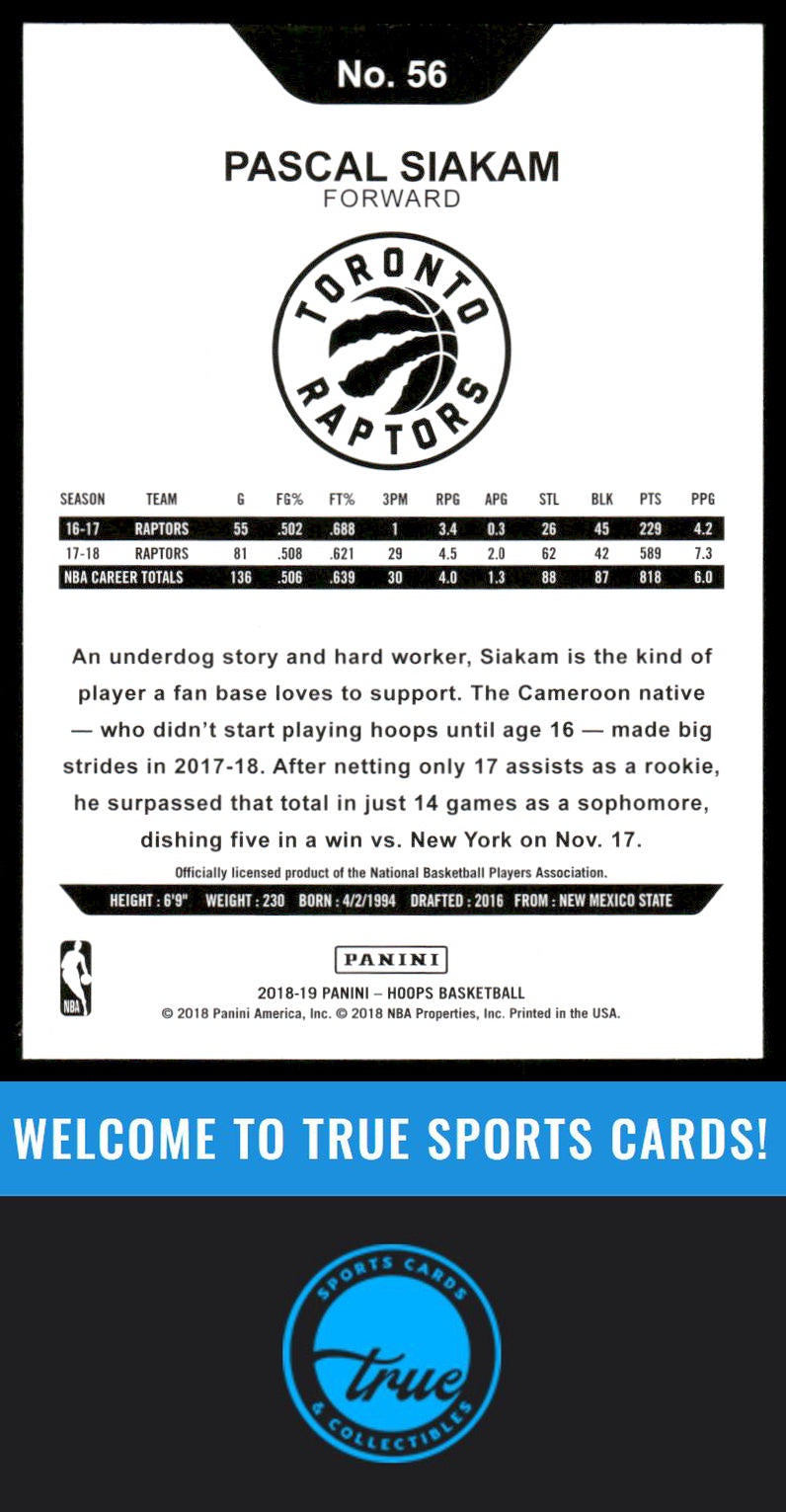 2018-19 Hoops #56 Pascal Siakam AUTO