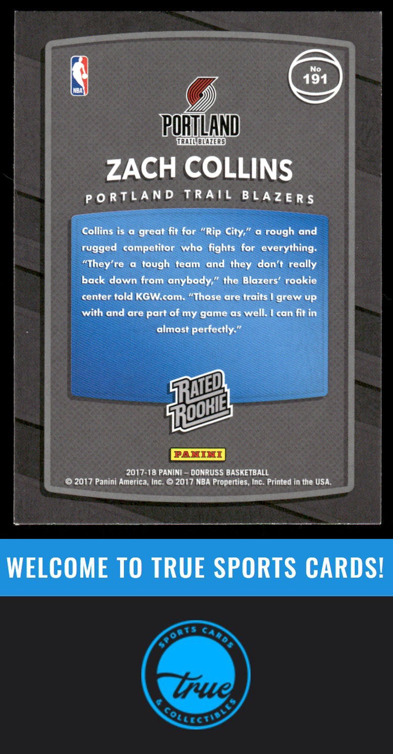 2017-18 Donruss #191 Zach Collins AUTO