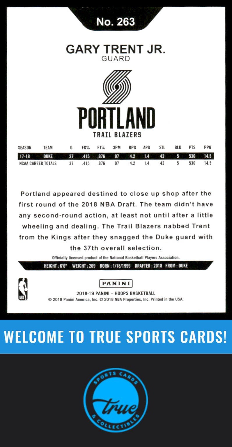 2018-19 Hoops #263 Gary Trent Jr. AUTO