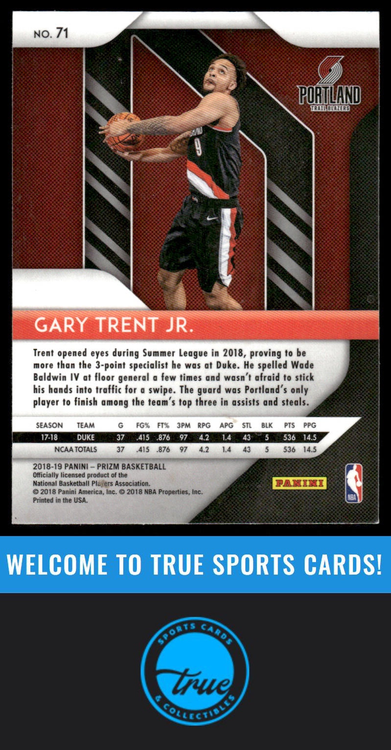 2018-19 Panini Prizm #71 Gary Trent Jr. AUTO