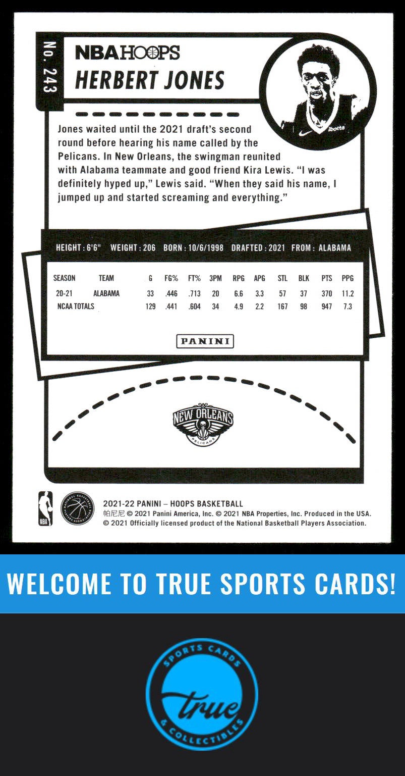 2021-22 Hoops #243 Herbert Jones AUTO