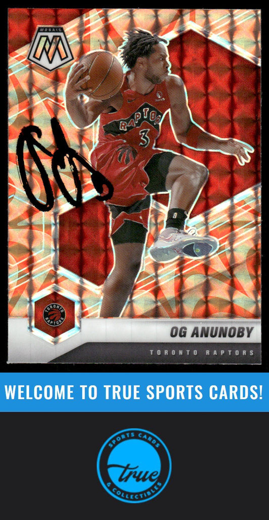 2020-21 Panini Mosaic #190 OG Anunoby AUTO