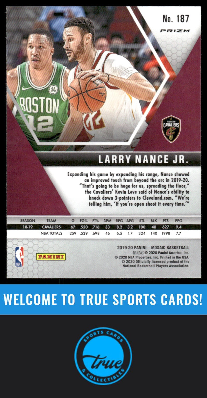 2019-20 Panini Mosaic #187 Larry Nance Jr. REACTIVE AUTO