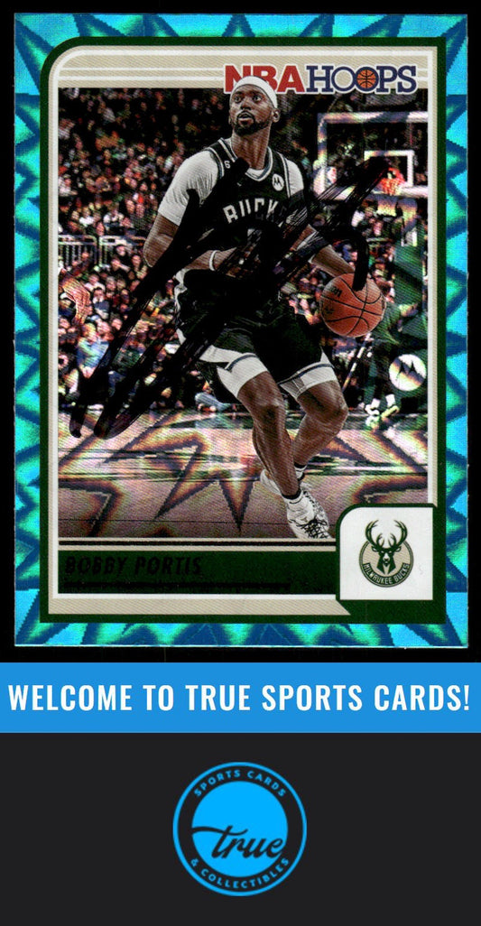 2023-24 Hoops #202 Bobby Portis Teal Explosion AUTO