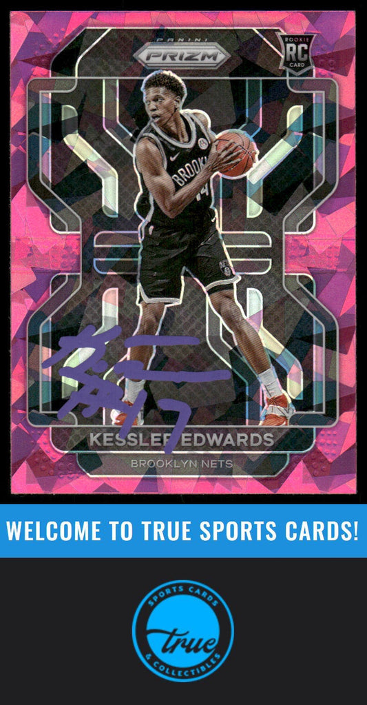 2021-22 Panini Prizm #284 Kessler Edwards Pink Ice AUTO