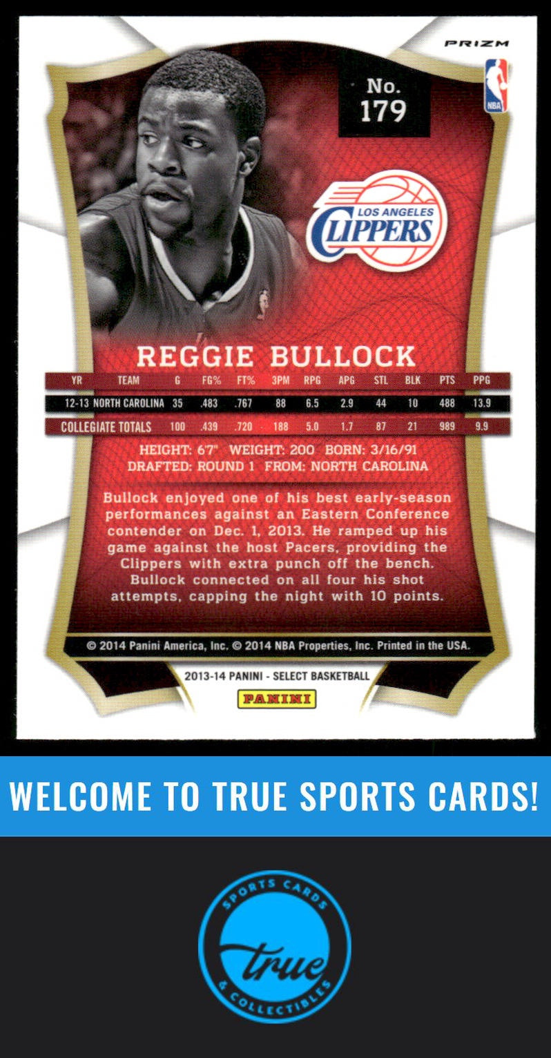 2013-14 PRIZM #179 REGGIE BULLOCK SILVER AUTO