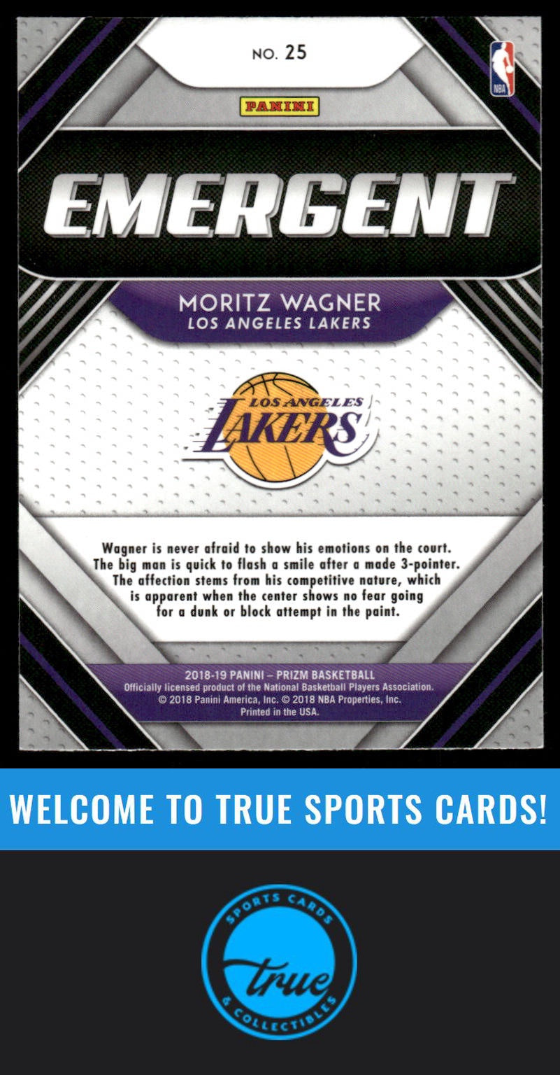 2018-19 Panini Prizm #25 Moritz Wagner Emergent AUTO