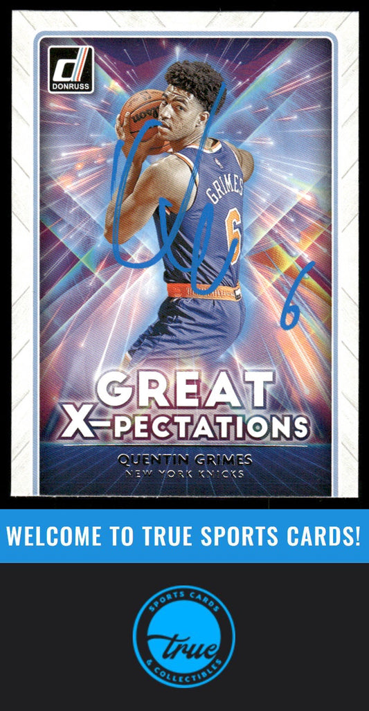 2021-22 Donruss #13 Quentin Grimes Great X-pectations AUTO