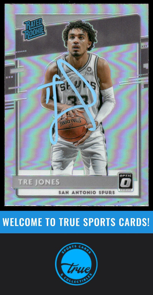 2020-21 Donruss Optic #188 Tre Jones Holo AUTO
