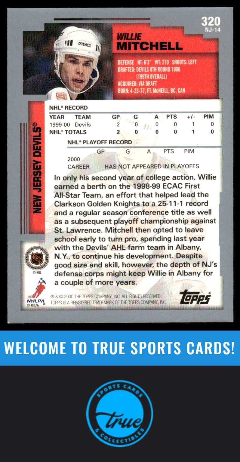 2000-01 Topps #320 Willie Mitchell AUTOGRAPH