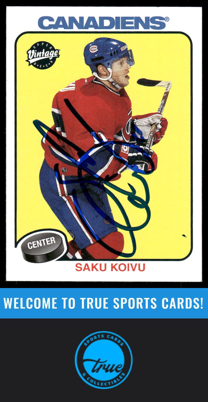 2001-02 Upper Deck Vintage #131 Saku Koivu AUTOGRAPH