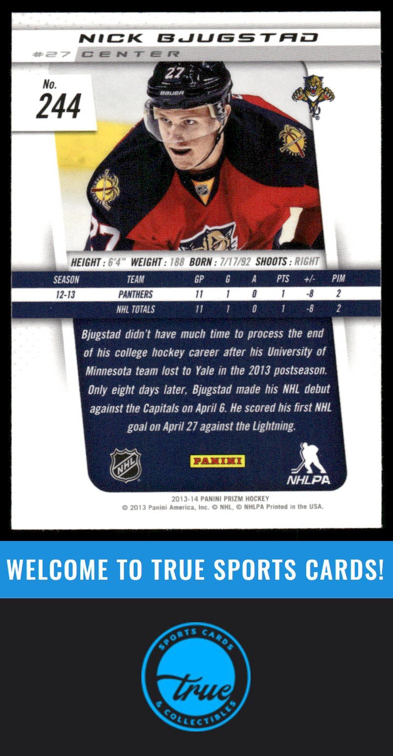 2013-14 Panini Prizm #244 Nick Bjugstad AUTOGRAPH