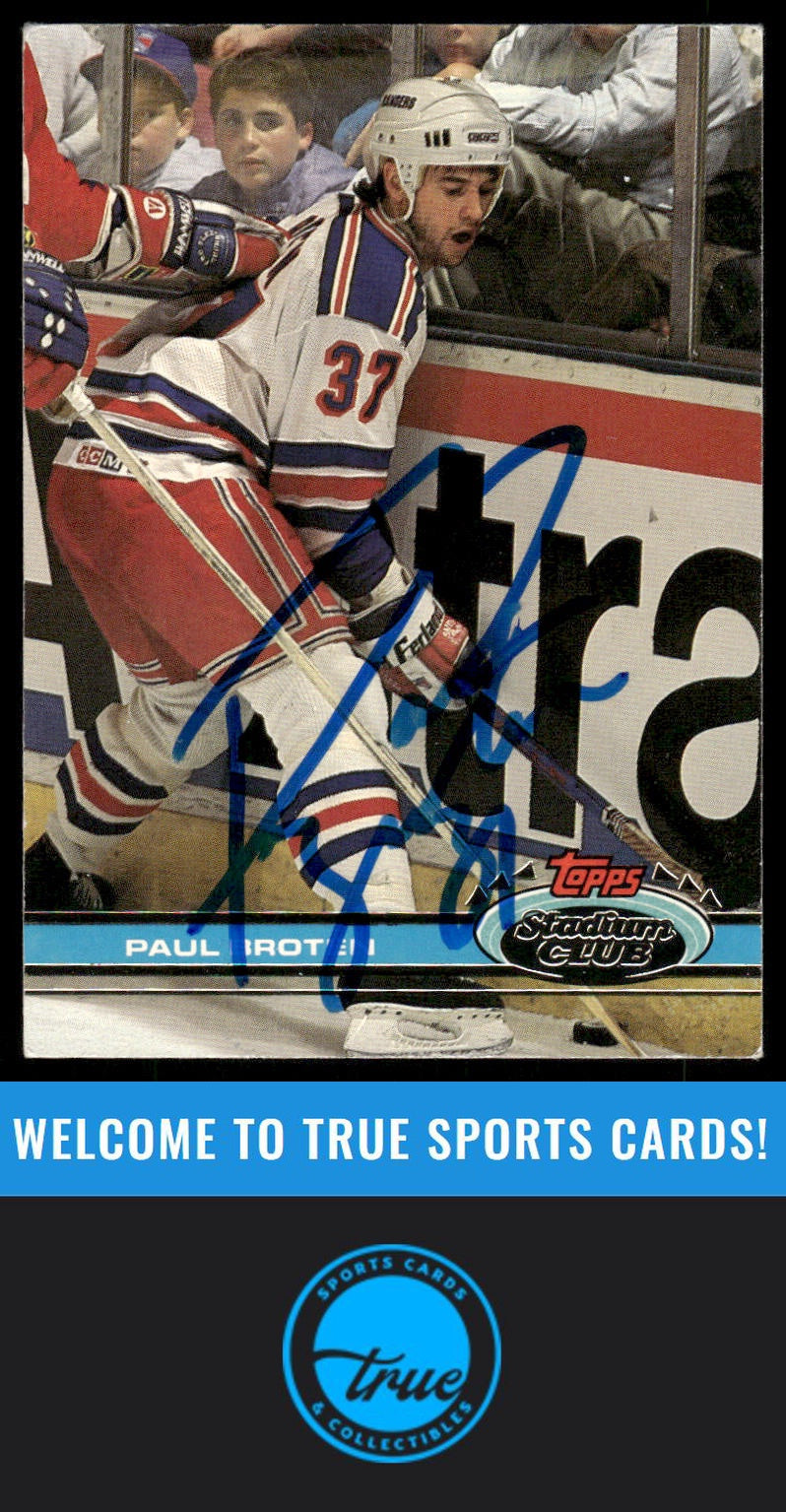 1991-92 Stadium Club #376 Paul Broten AUTOGRAPH