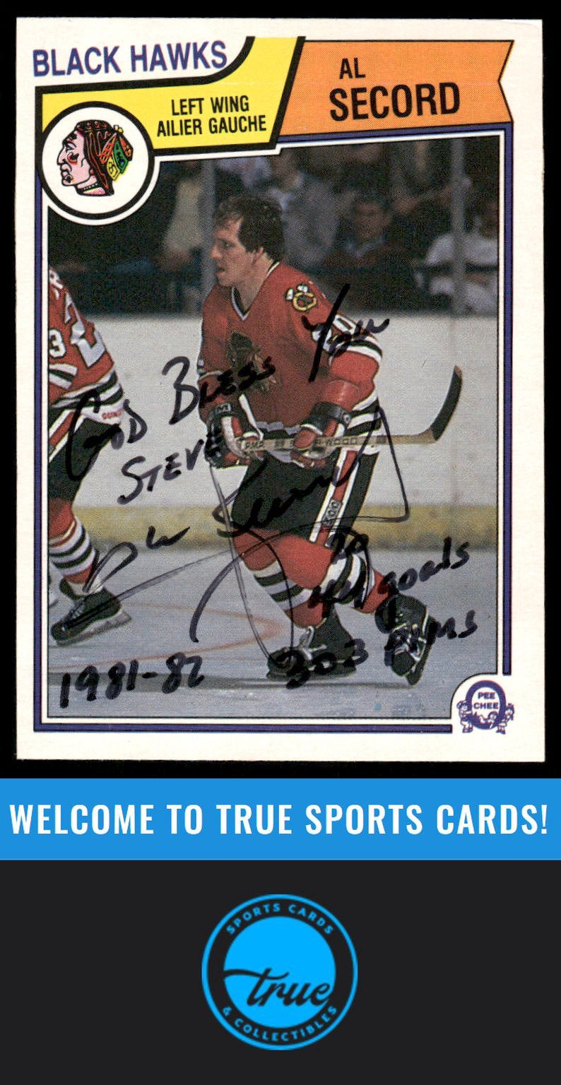 1983-84 O-Pee-Chee #112 Al Secord AUTOGRAPH