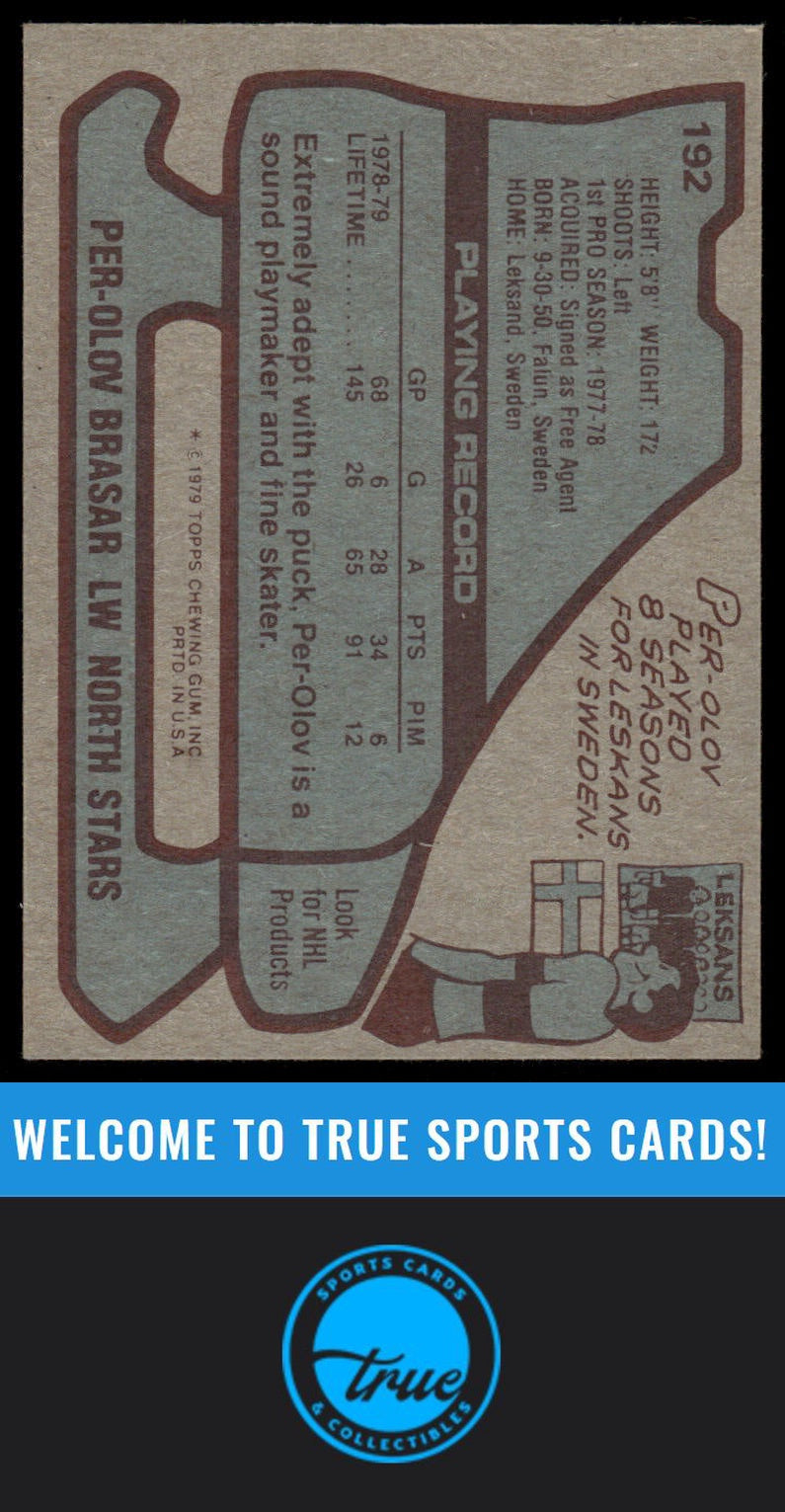 1979-80 O-Pee-Chee #192 Per-Olov Brasar AUTOGRAPH