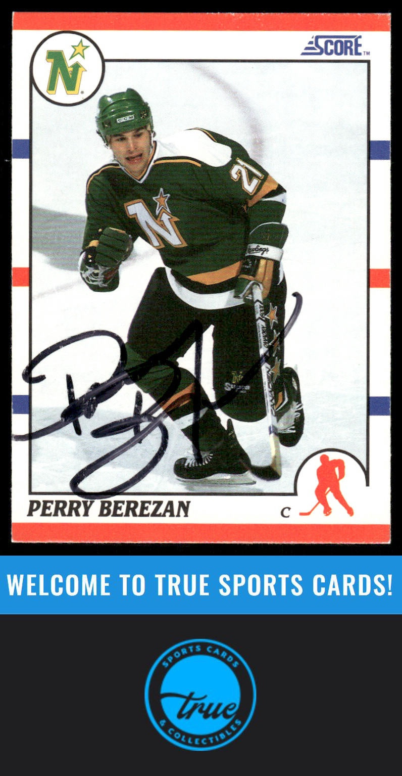 1990-91 Score American #379 Perry Berezan AUTOGRAPH