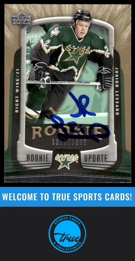 2005-06 Upper Deck Rookie Update #127 Junior Lessard #/1999 AUTOGRAPH