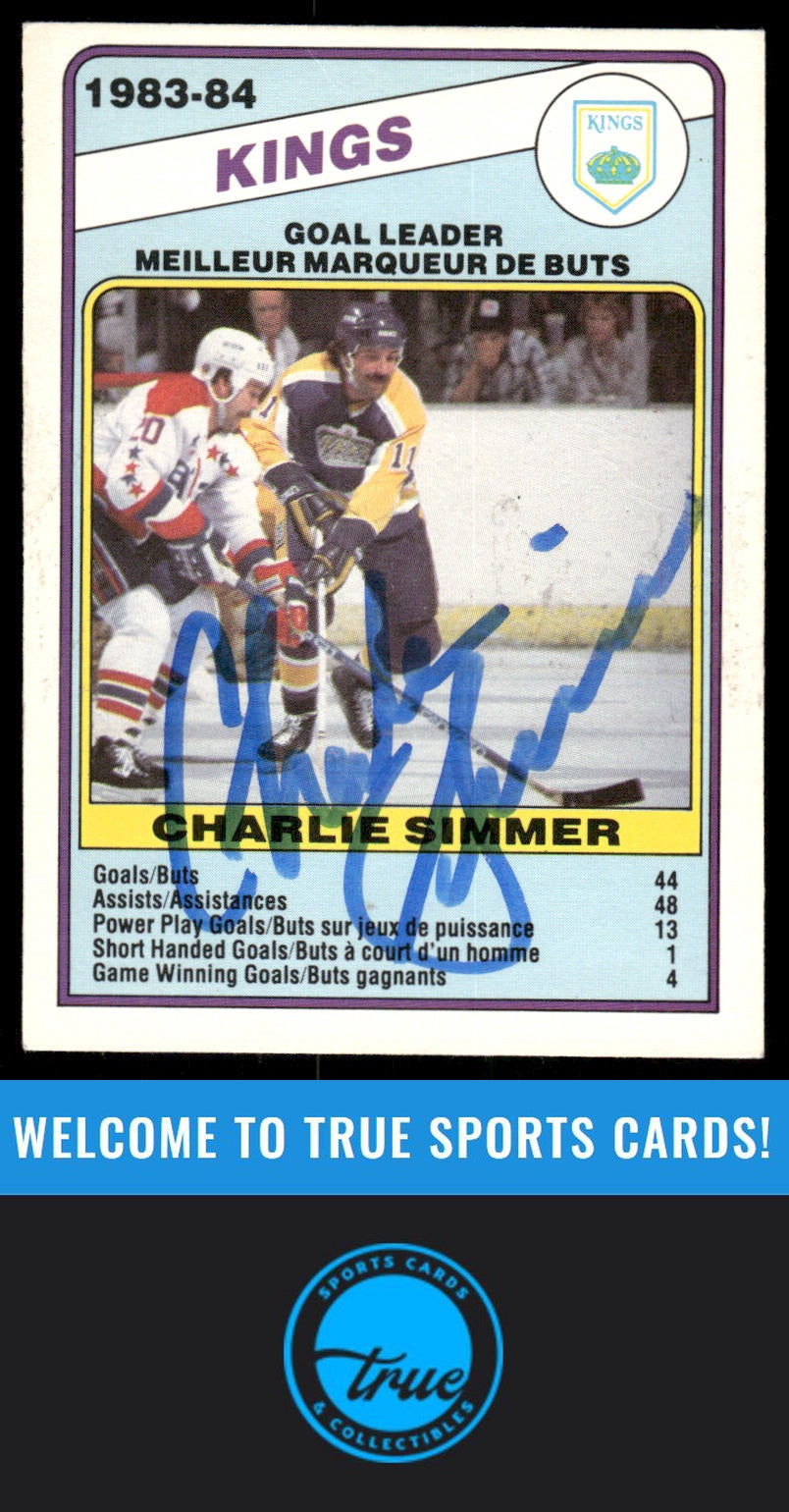 1984-85 O-Pee-Chee #358 Charlie Simmer AUTOGRAPH