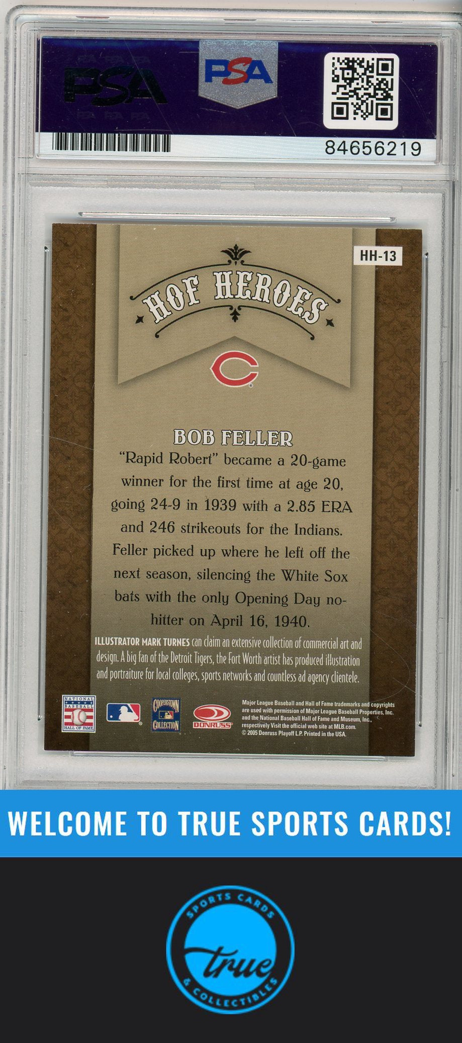 2005 Donruss Diamond Kings #HH-13 Bob Feller HOF Heroes PSA/DNA AUTOGRAPH