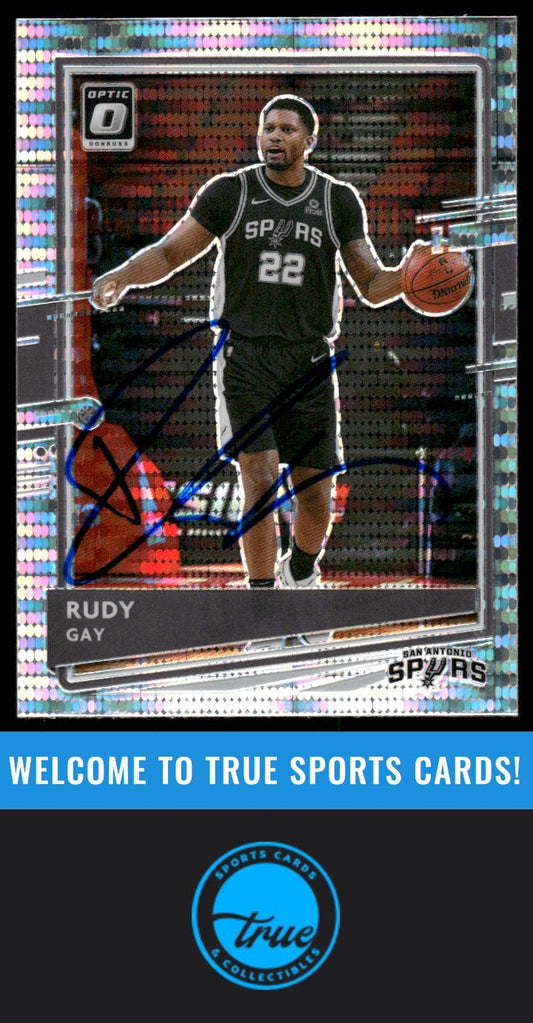 2020-21 Donruss Optic #112 Rudy Gay Silver Pulsar AUTOGRAPH