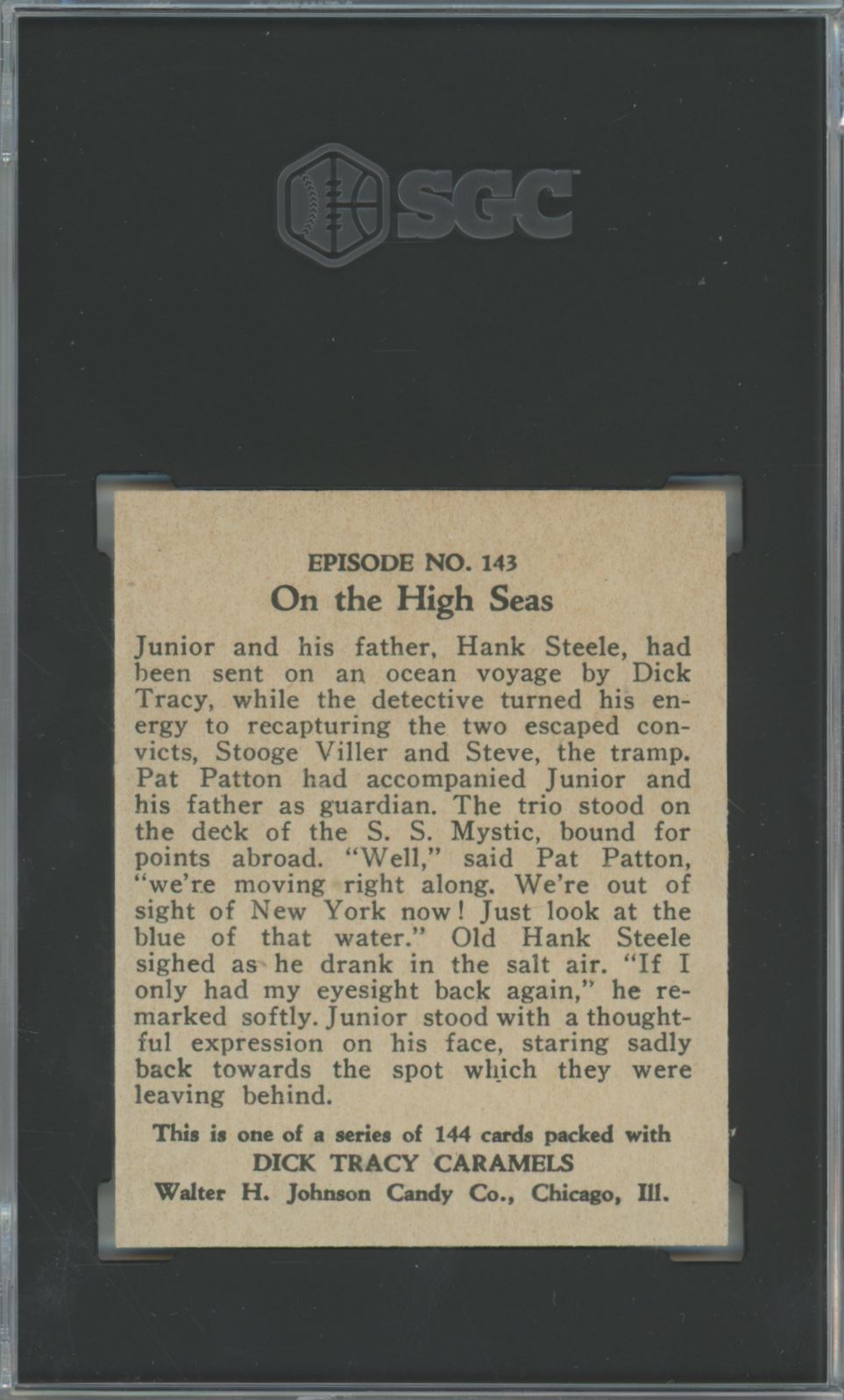 1930's Johnson Candy Co. On the High Seas #143 Dick Tracy - SGC 5
