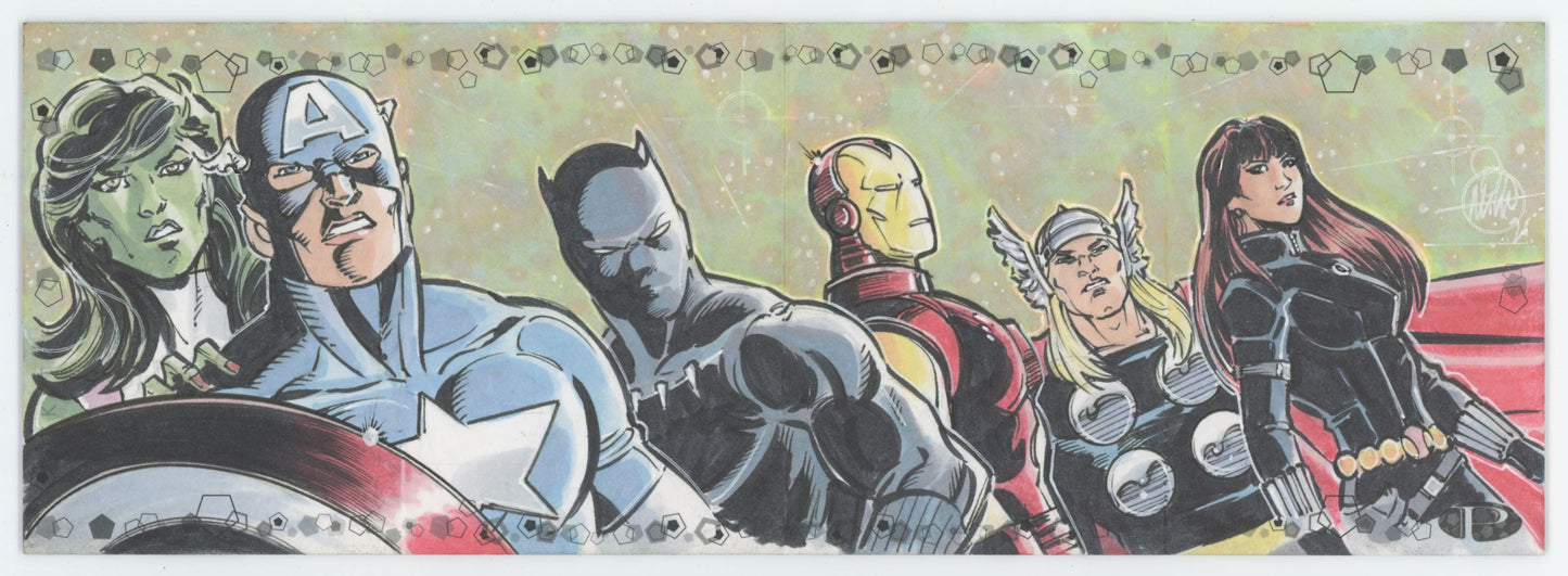 2021 Marvel Premier Mitch Ballard 4-Panel Hand Sketched Card 1/1