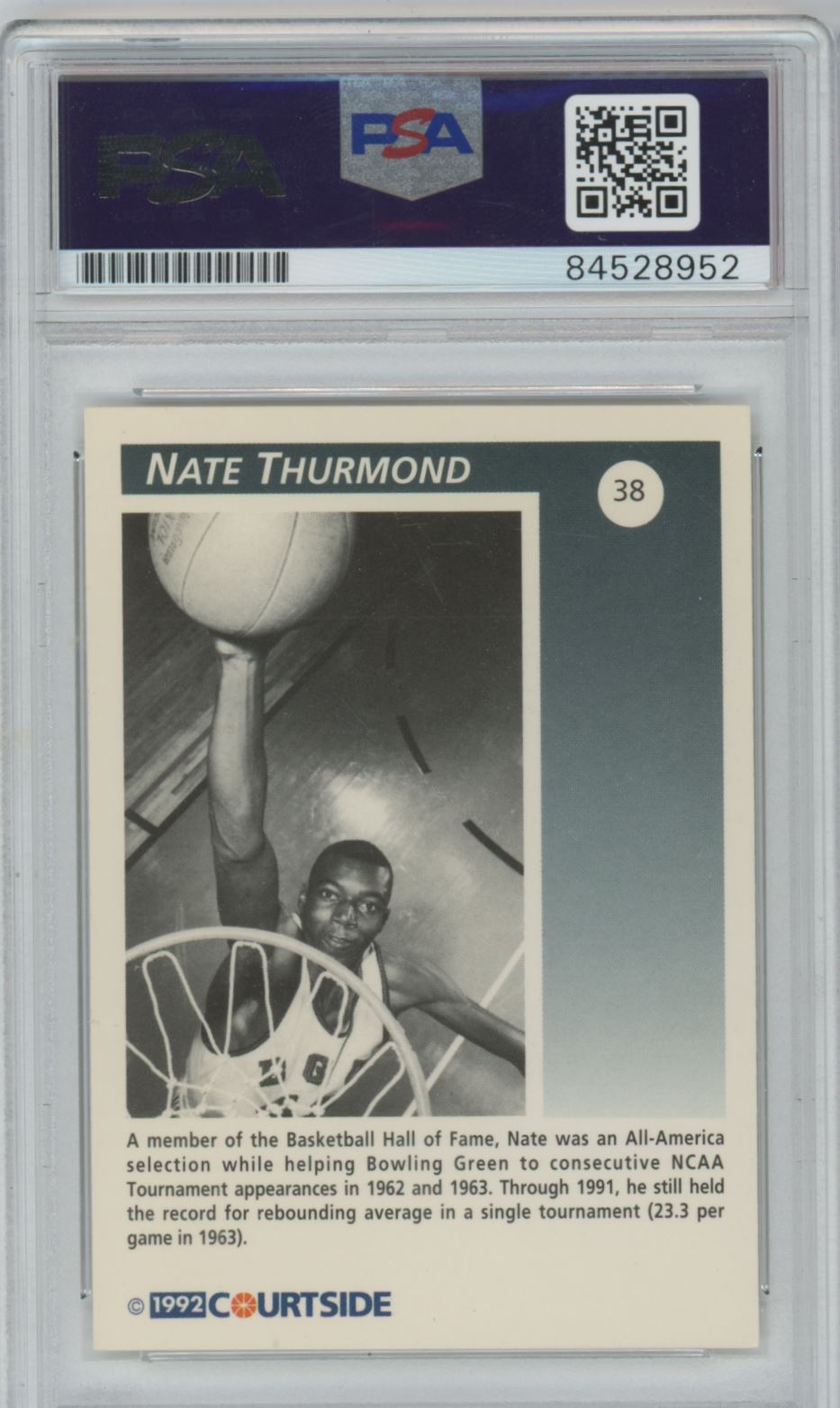 1992 Courtside #38 Nate Thurmond Auto - PSA/DNA