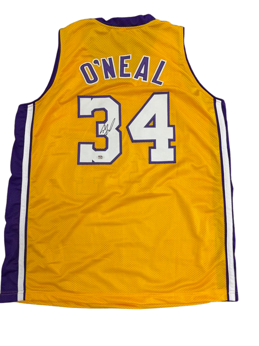 SHAQUILLE O'NEAL AUTOGRAPHED CUSTOM LOS ANGELES JERSEY (PSA/DNA)