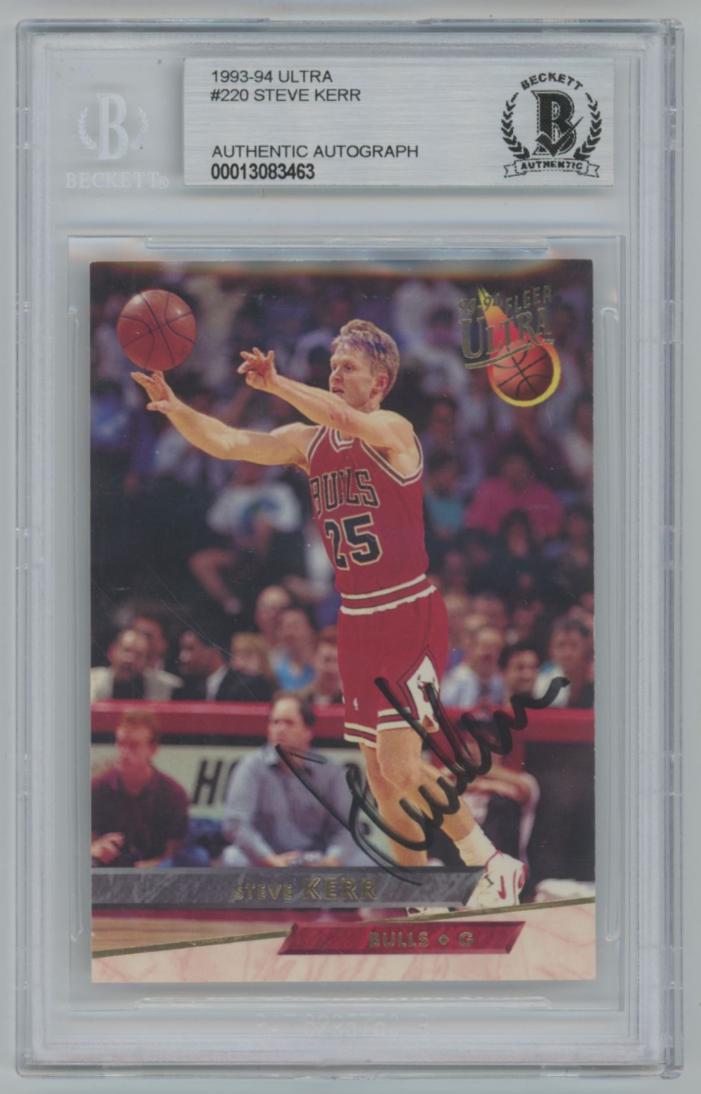 1993-94 Fleer Ultra Steve Kerr #220 Auto - Beckett Authentic