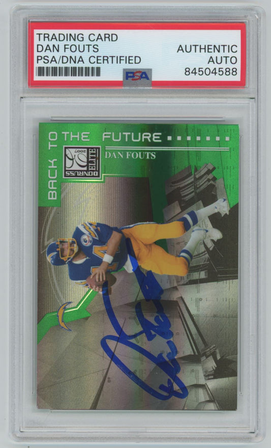 2007 Donruss Elite Dan Fouts Back to the Future /800 Auto - PSA/DNA Authentic