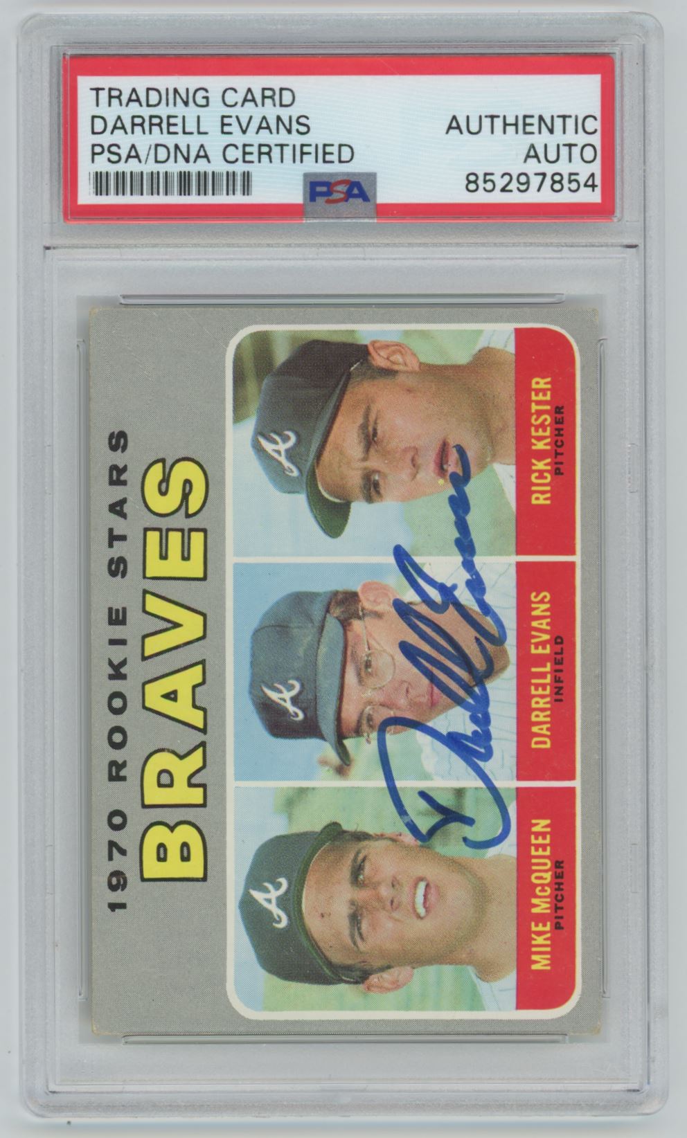 1970 Topps #621 Darrell Evans Rookie Card Auto - PSA/DNA