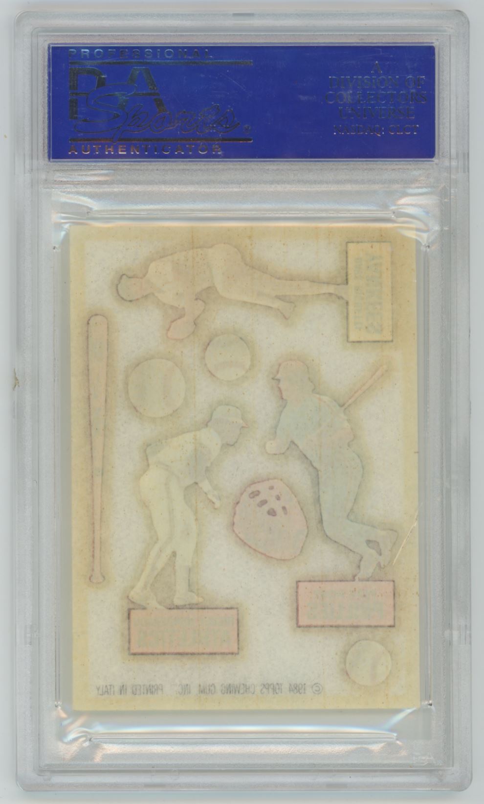 1984 Topps Rub Downs Rickey Henderson, Pete Rose, Dave Righetti - PSA 10