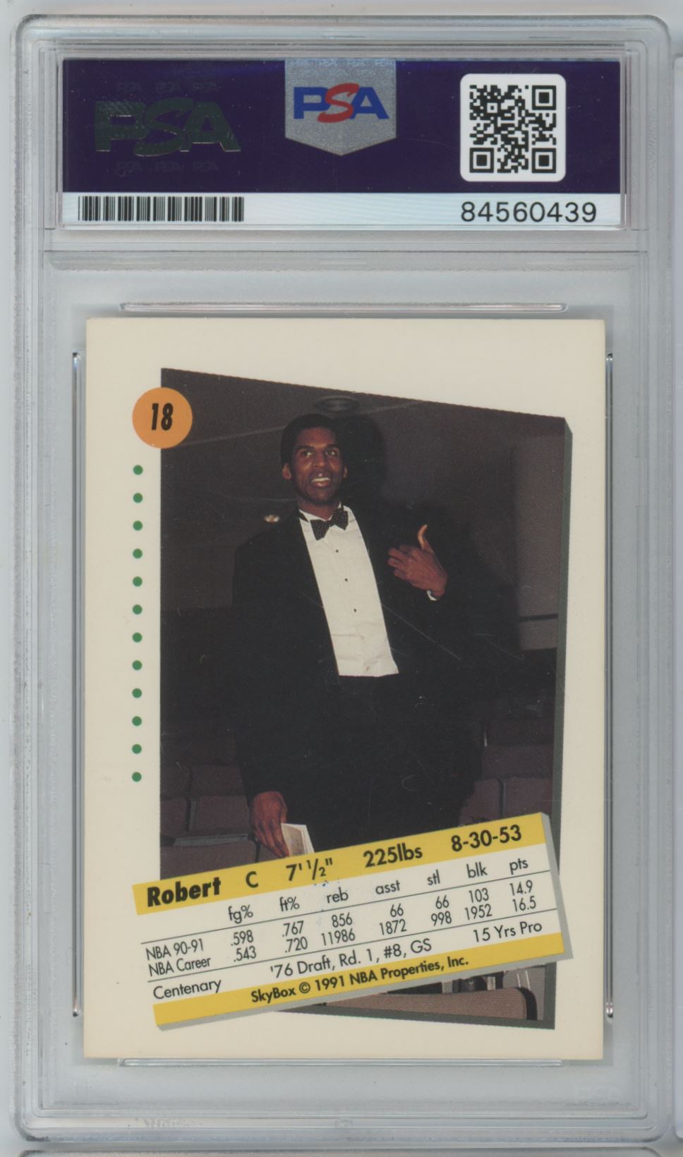 1991 Skybox Robert Parish #18 Auto - PSA/DNA