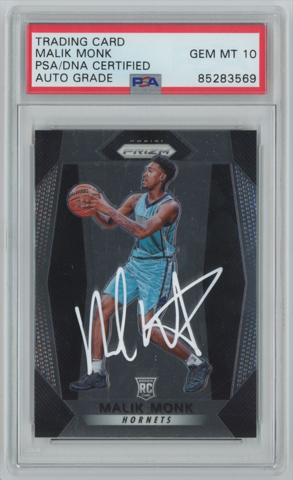 2017 Panini Prizm Malik Monk PSA/DNA Auto Gem 10 WHITE INK (QUANTITY AVAILABLE)