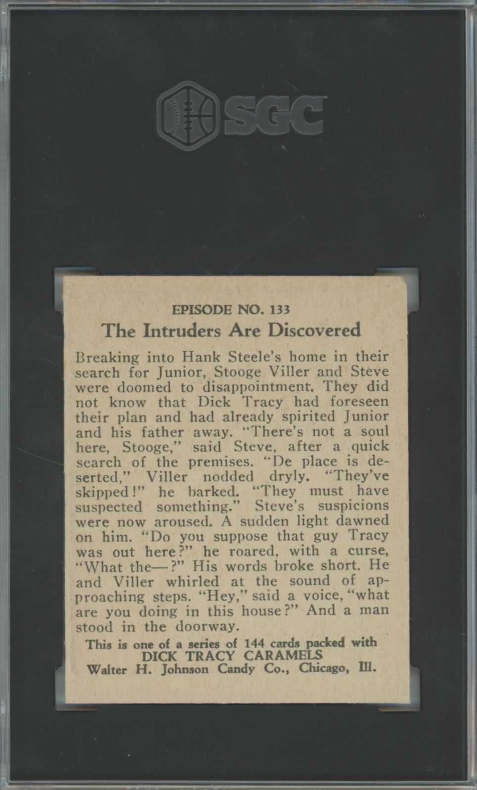 1930's Johnson Candy Co. The Intruders are Discovered #133 Dick Tracy - SGC 6
