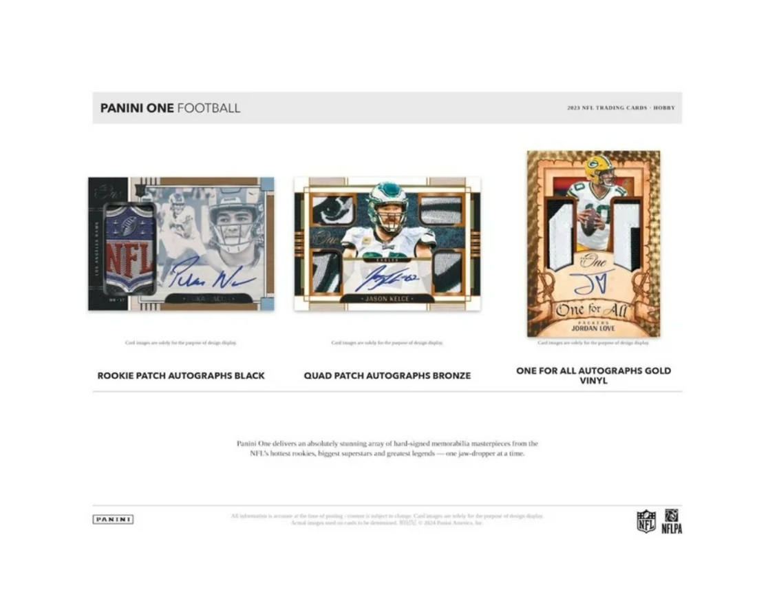2023 PANINI ONE FOOTBALL HOBBY BOX