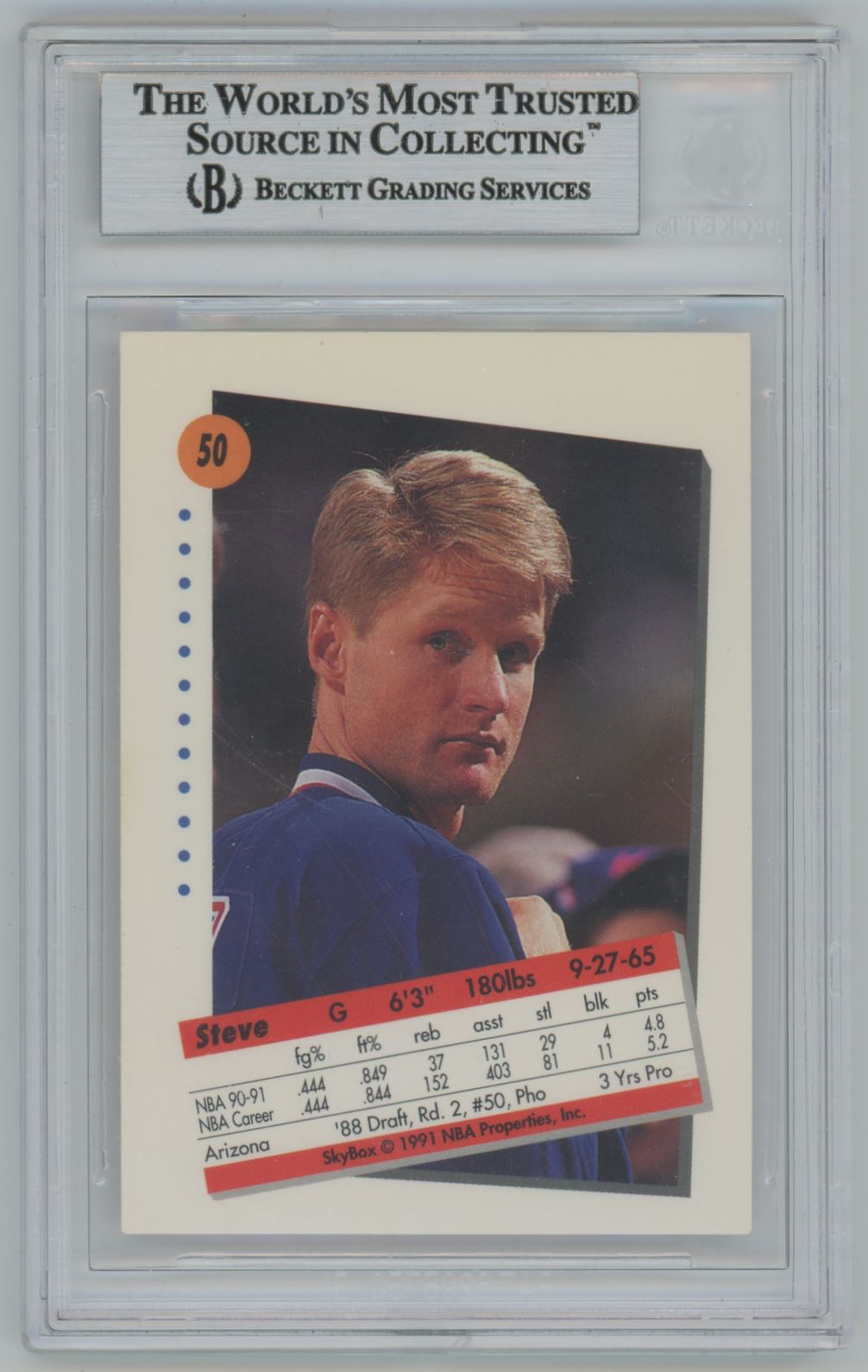 1991-92 Skybox Steve Kerr #50 Auto - Beckett Authentic