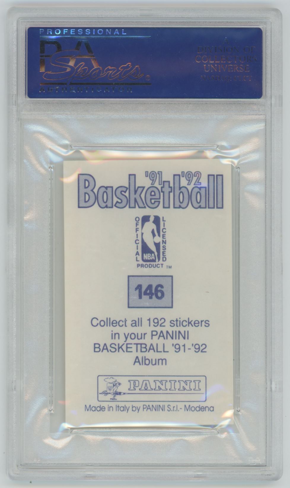 1991 Panini Sticker Larry Bird #146 - PSA 8