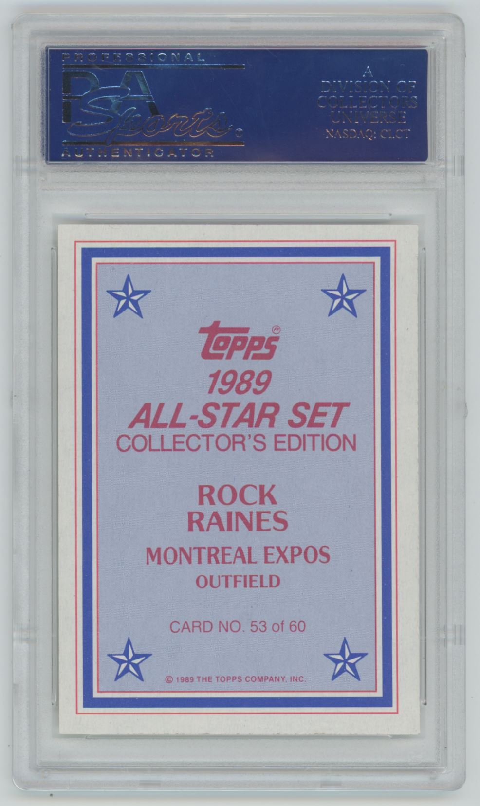 1989 Topps All-Star Rock Gaines Glossy Set of 60 #53 - PSA 9