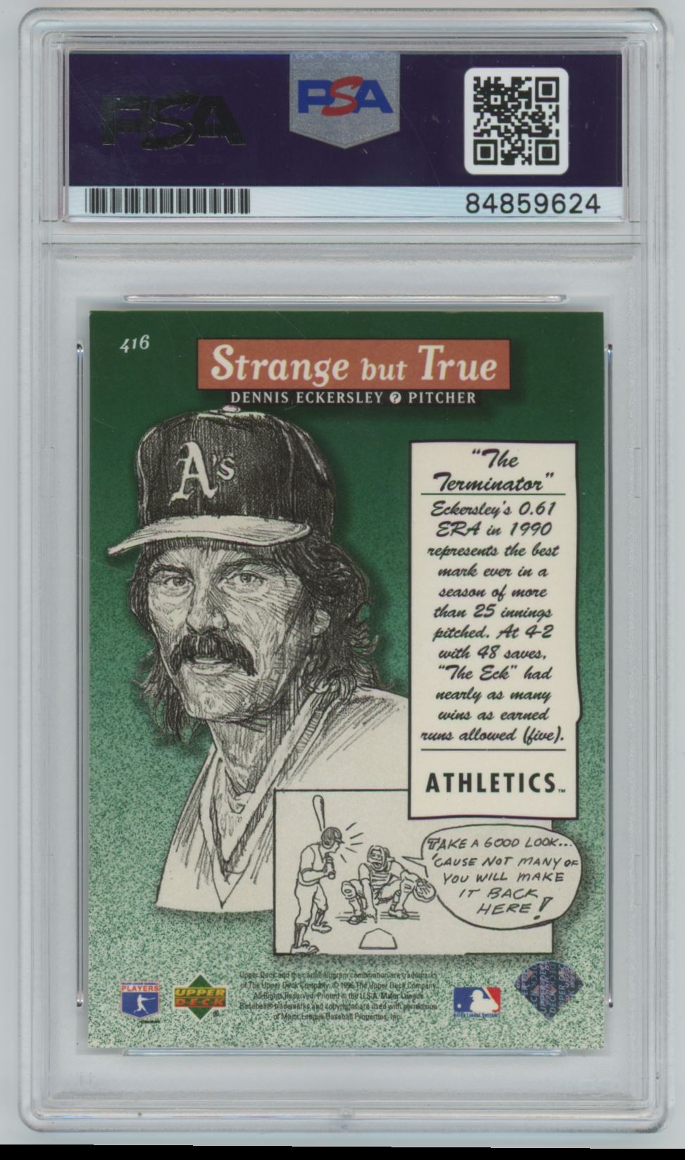 1996 Upper Deck Dennis Eckersley Auto - PSA/DNA (9624)