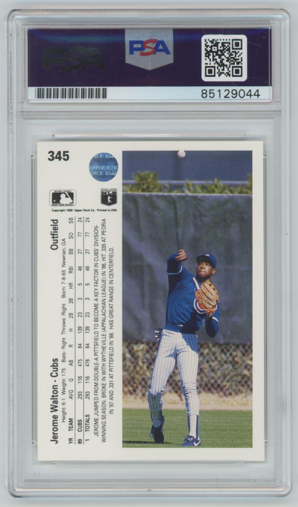 1990 Upper Deck Jerome Walton Auto - PSA/DNA