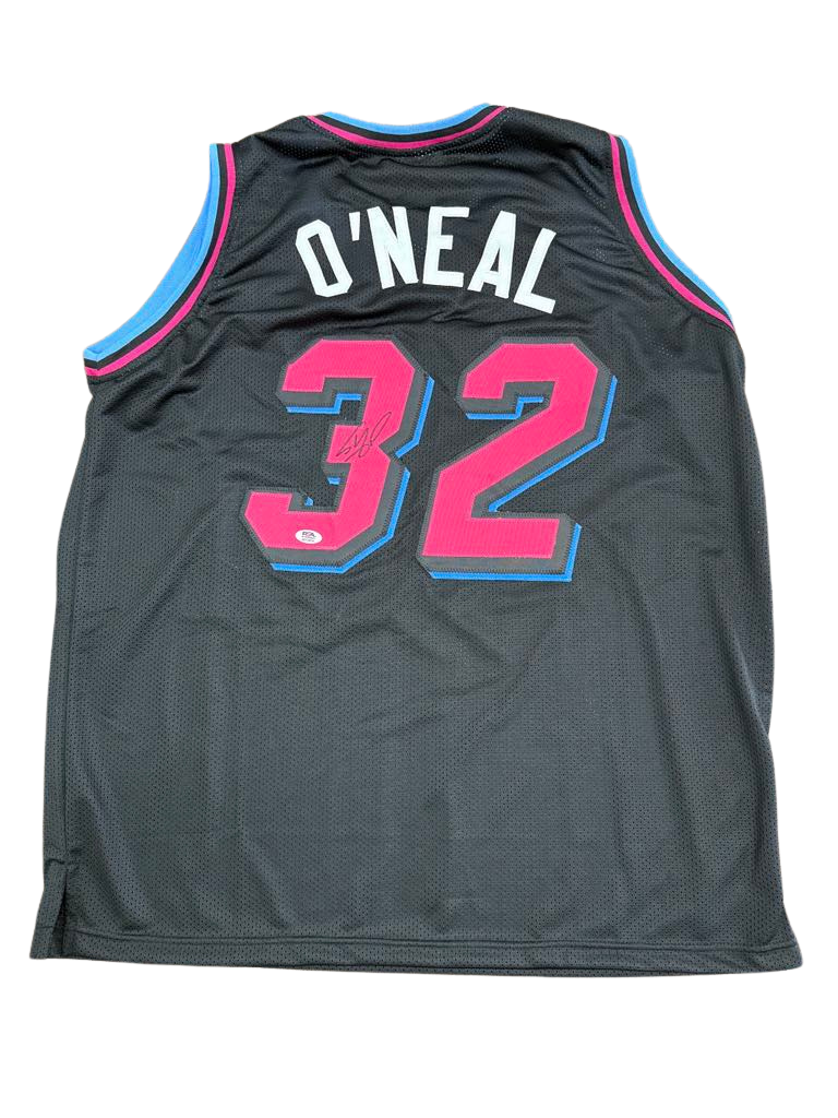 SHAQUILLE O'NEAL AUTOGRAPHED CUSTOM MIAMI JERSEY (PSA/DNA)