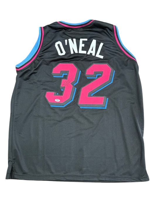 SHAQUILLE O'NEAL AUTOGRAPHED CUSTOM MIAMI JERSEY (PSA/DNA)