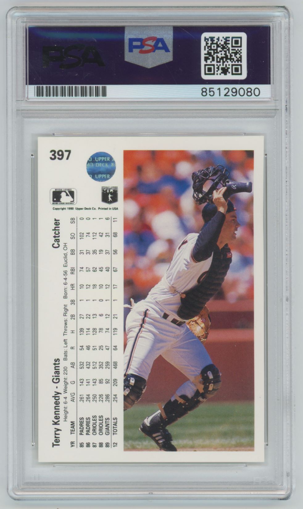 1990 Upper Deck Terry Kennedy Auto - PSA/DNA