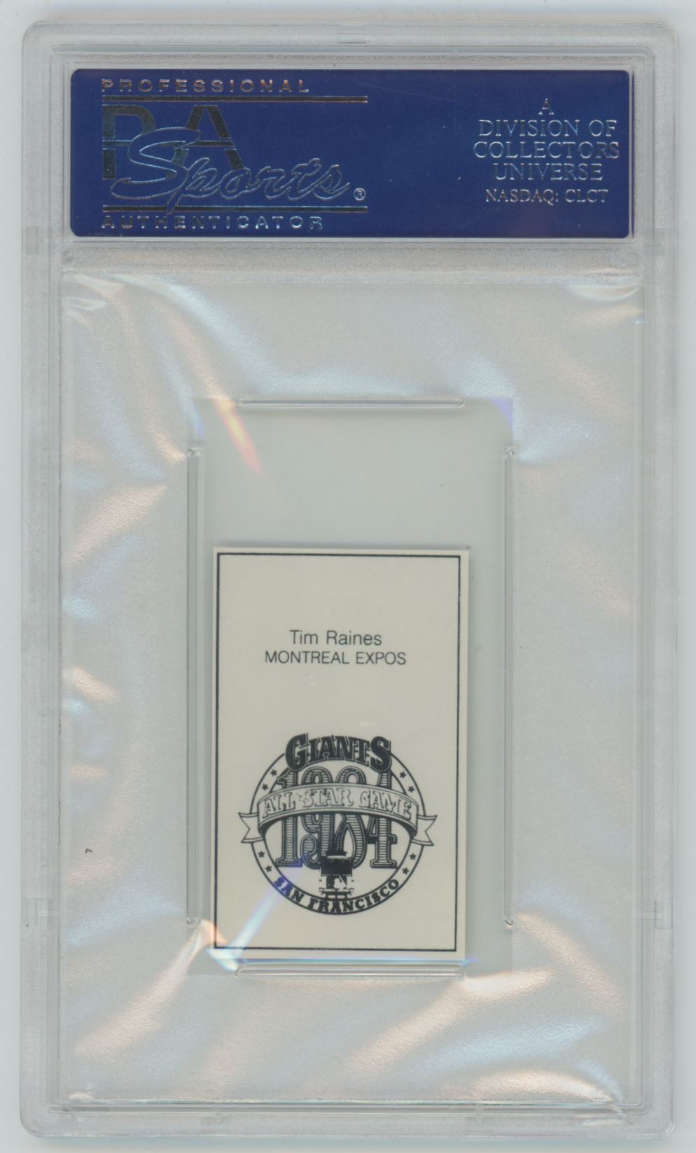 1984 All-Star Game Program Tim Raines Insert Hand-Cut PSA 10