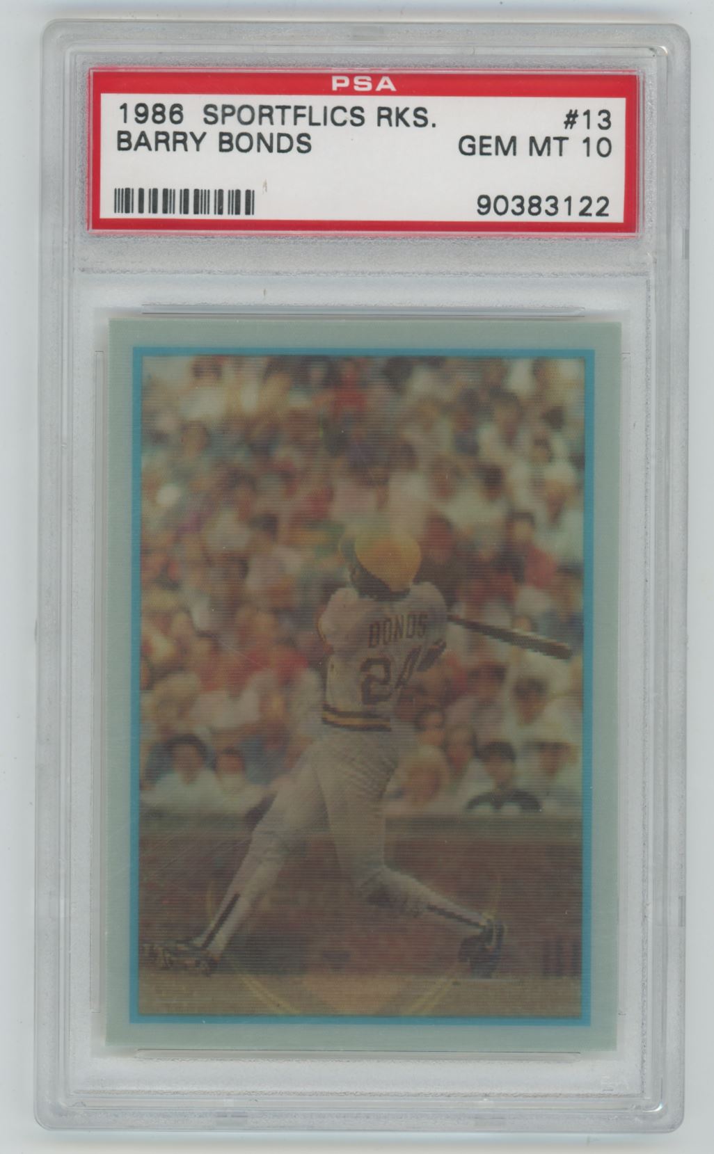 1986 Sportflics Rookies Barry Bonds #13 - PSA 10