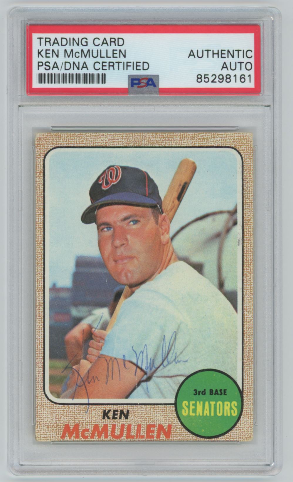 1968 Topps Ken McMullen Auto - PSA/DNA Authentic (8161)