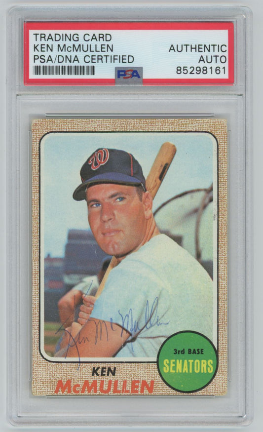 1968 Topps Ken McMullen Auto - PSA/DNA Authentic (8161)