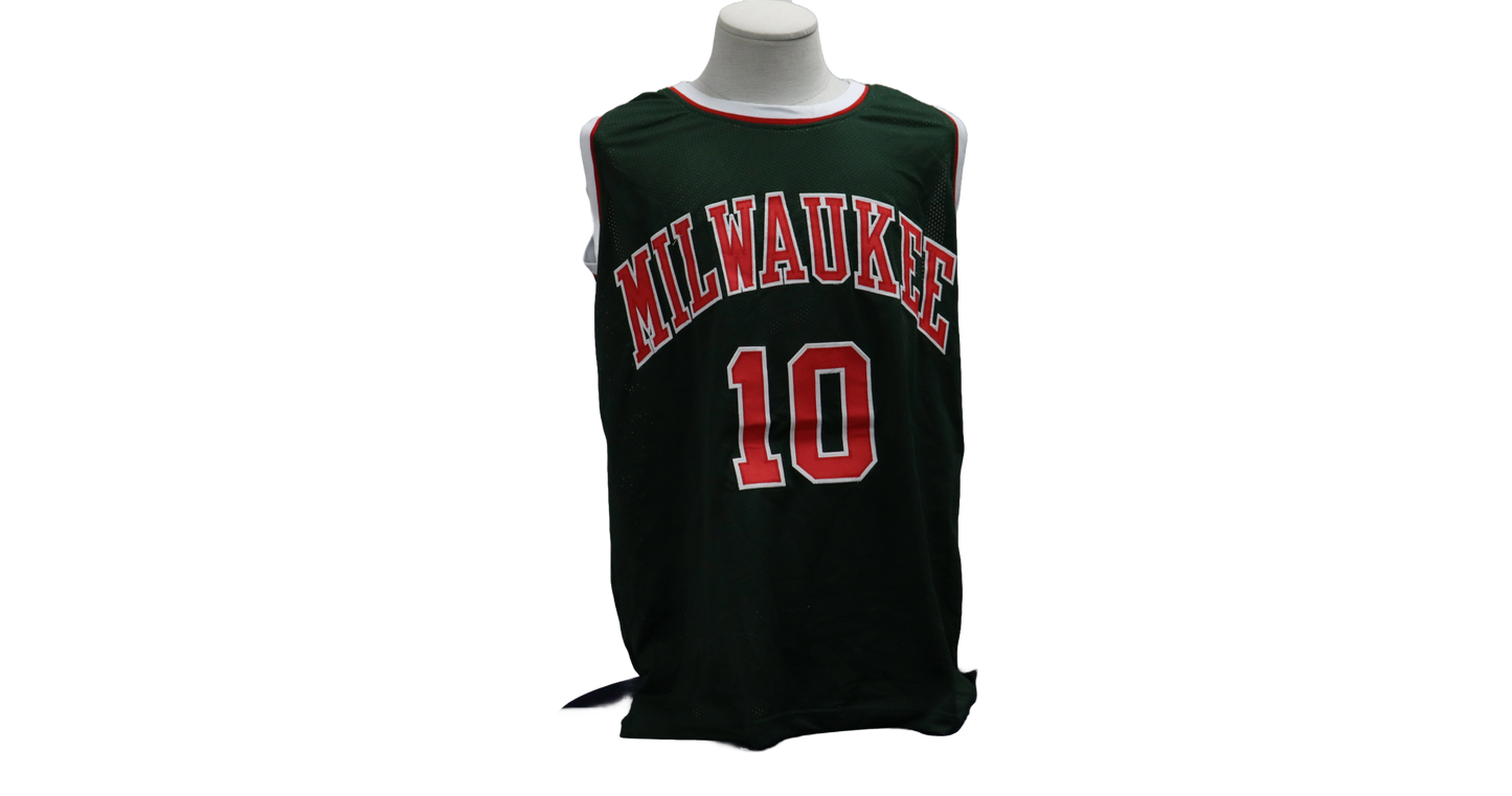 BOB DANDRIDGE CUSTOM AUTOGRAPHED GREEN JERSEY (PSA)