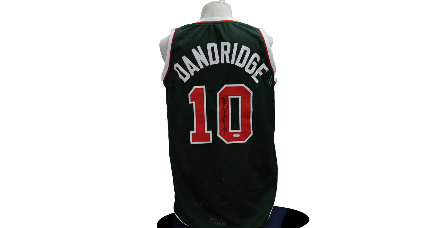 BOB DANDRIDGE CUSTOM AUTOGRAPHED GREEN JERSEY (PSA)